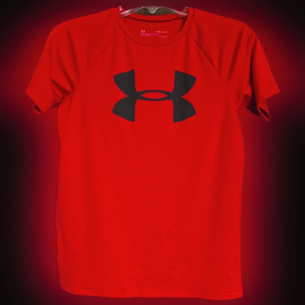 Under Armour Youth Red and Black Short Sleeve Tee